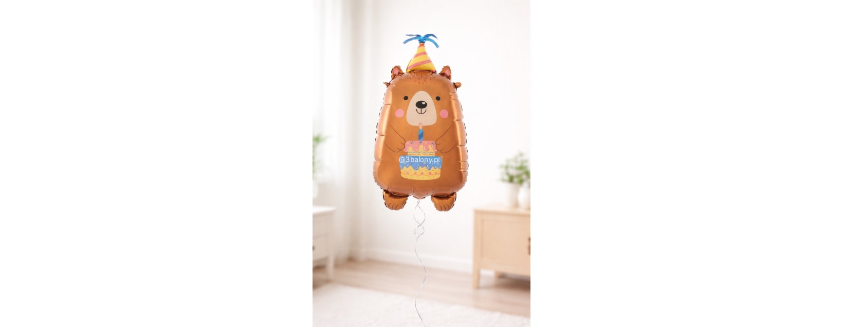 Balon foliowy miły miś urodzinowy