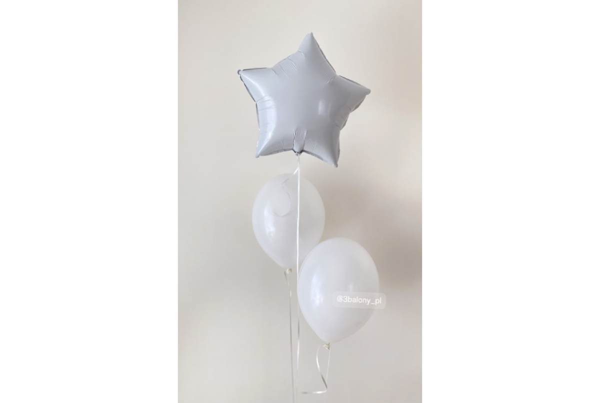 Stylowy zestaw balonowy w białym kolorze