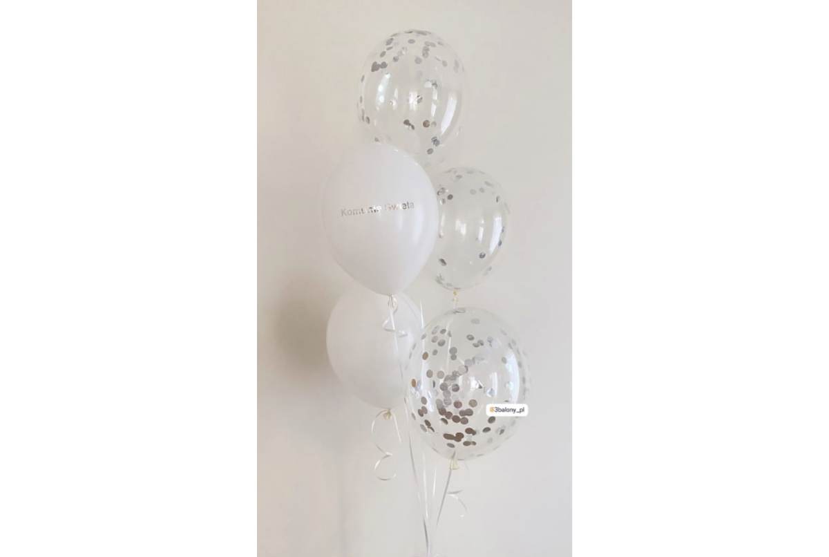Bukiet balonowy z personalizacją Komunia Święta