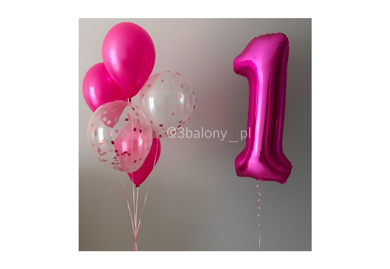 Malinowy zestaw z balonem 1