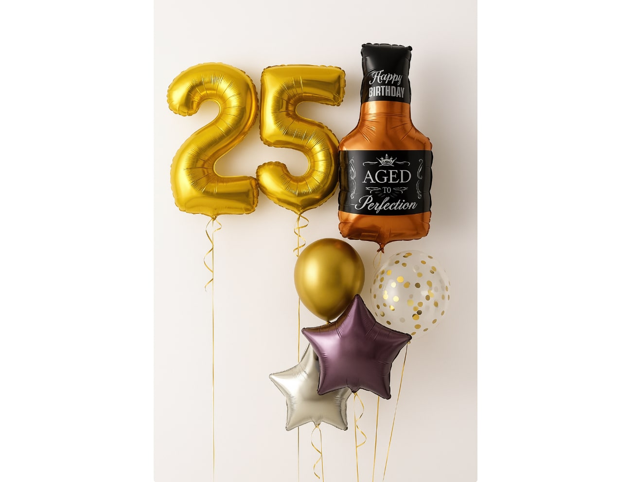 Bukiet balonów z cyfra 25
