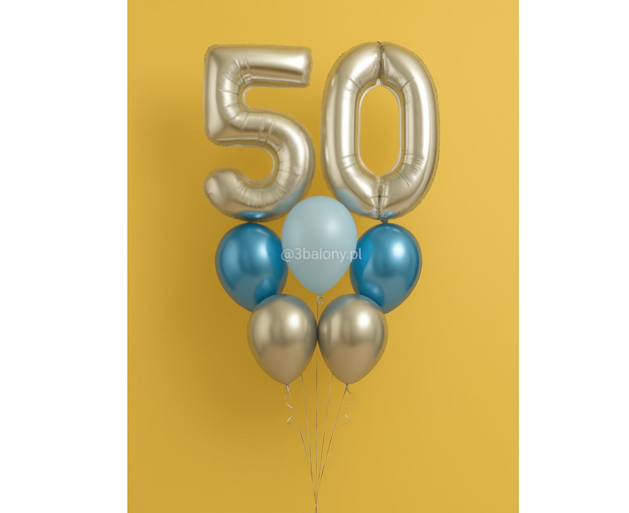 Zestaw urodzinowy 50 – 5 balonów lateksowych i cyfry