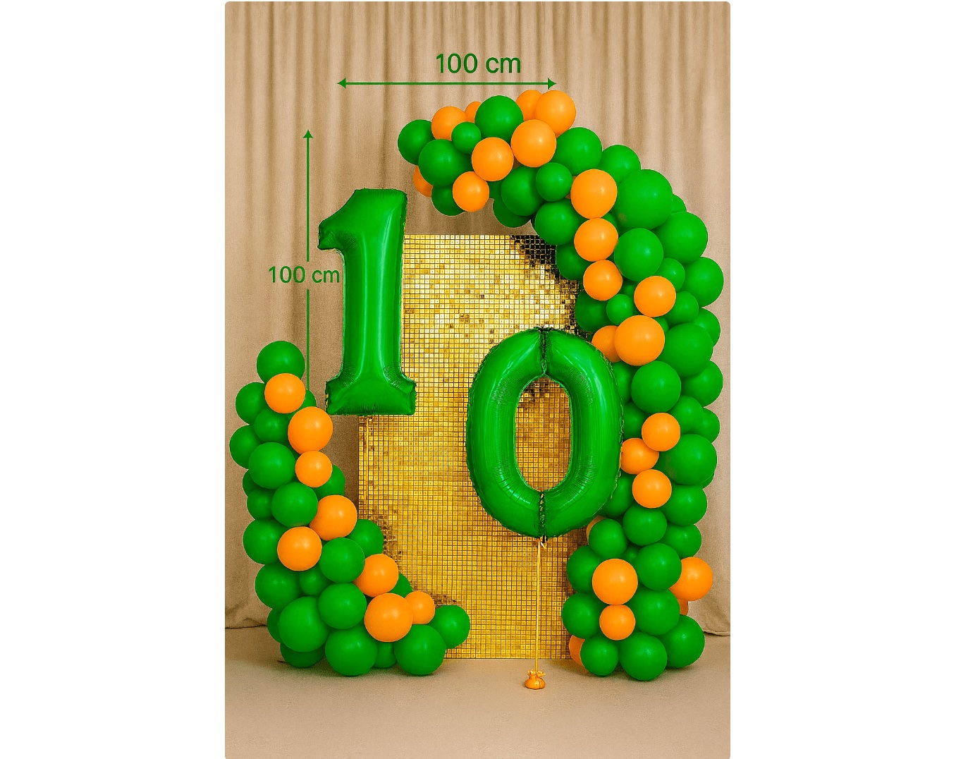 Dekoracja balonowa dla firm w dwóch kolorach + cyfry