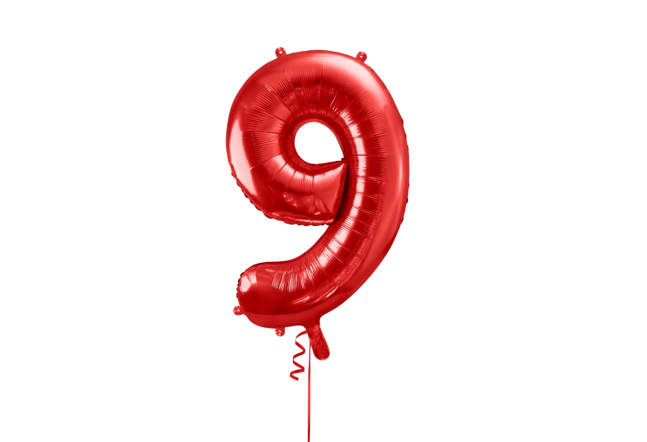 Balon foliowy Cyfra 9 w kolorze czerwonym
