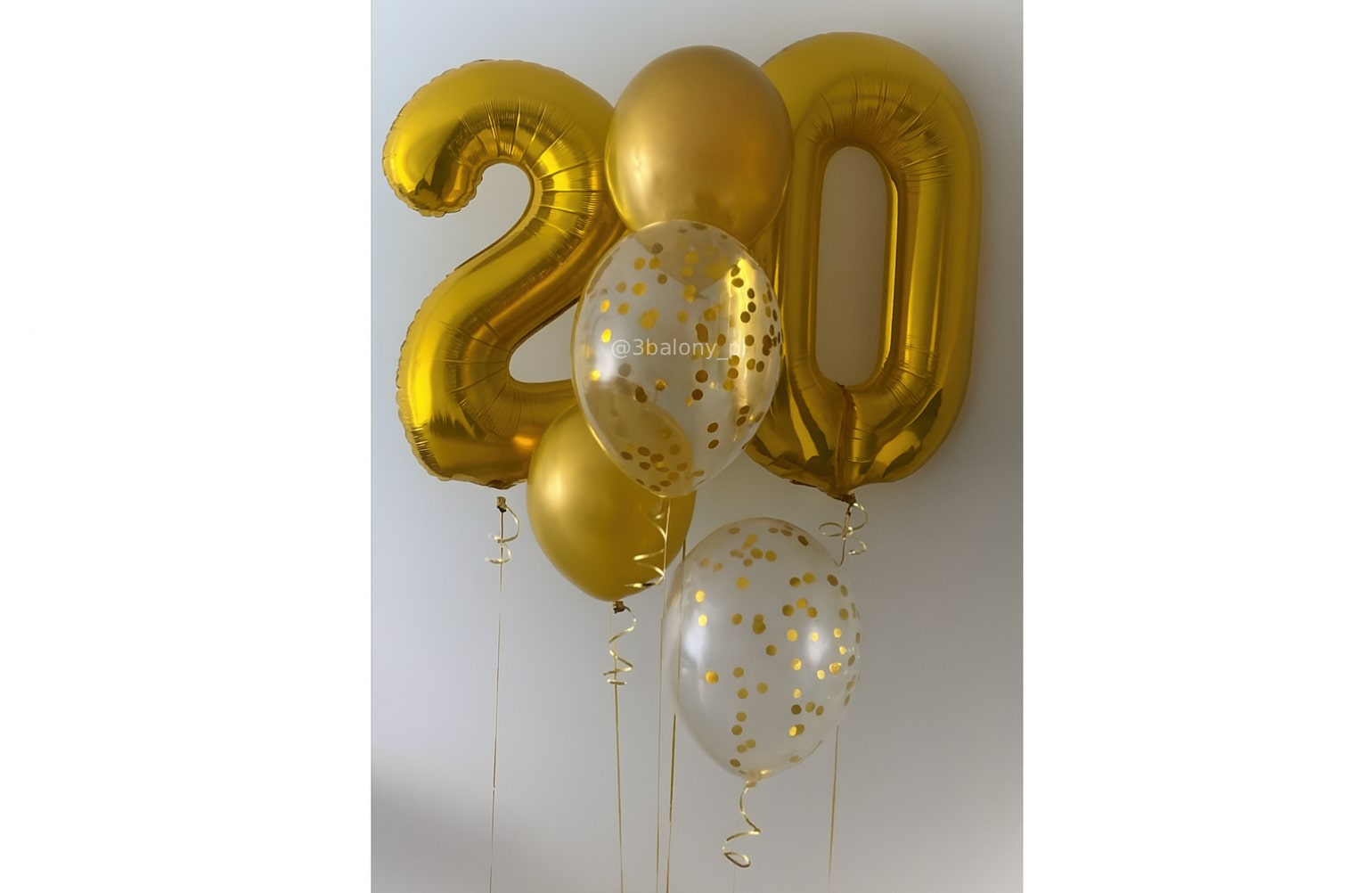 Zestaw balony 2 i 0 złote w zestawie