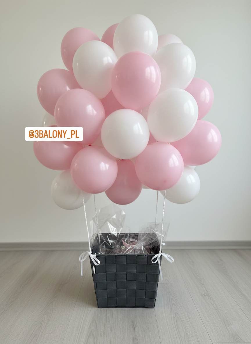 Pastelowa Dekoracja Balonowa Balon na Gorące Powietrze – Baby Shower