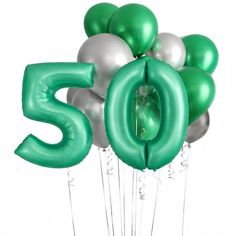 Balon foliowy cyfra 5 i 0 w zestawie