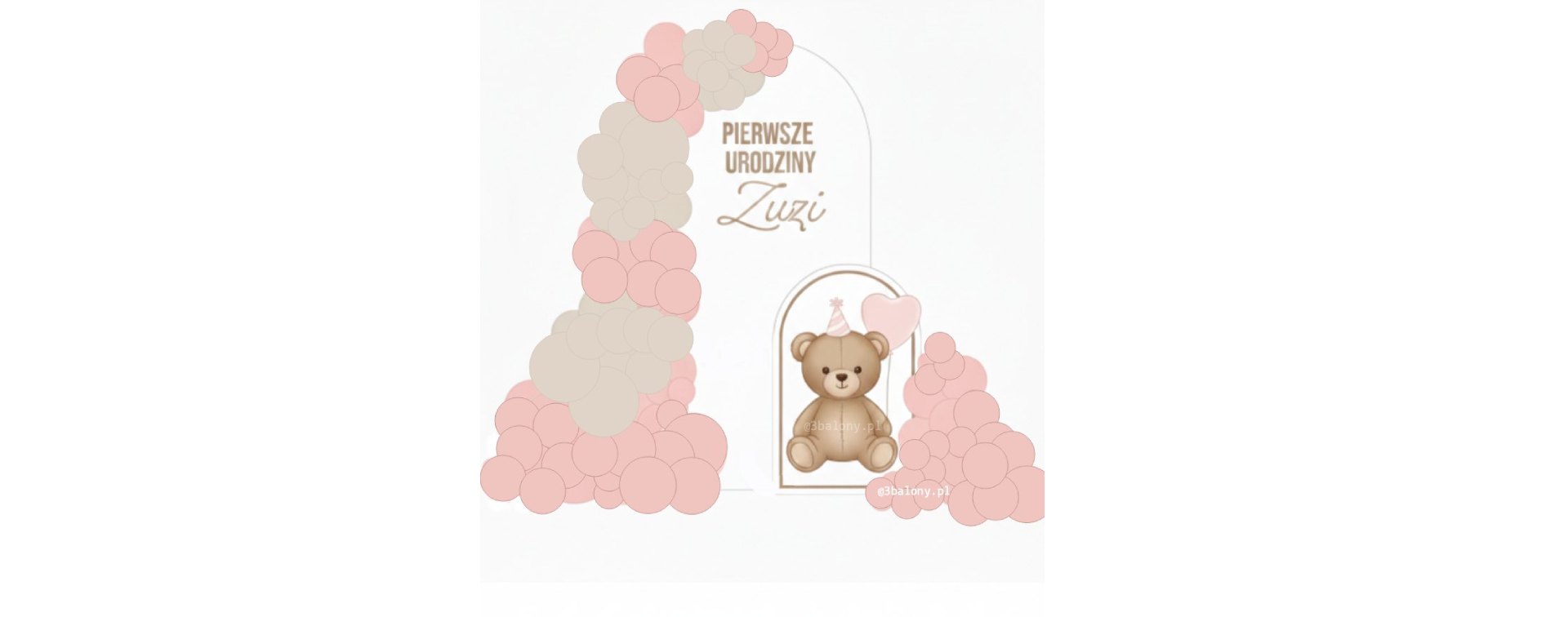 Zestaw na Roczek: Balonowa Aranżacja z Misiem | Kraków